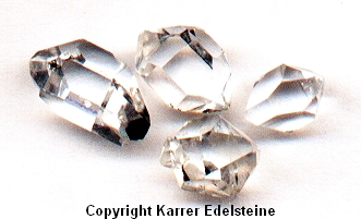Herkimer Diamant, Doppelender, Tafelkristalle