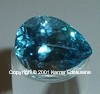 Blauer Topas als pear-shape (Tropfen) geschliffen