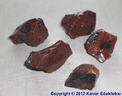 Mahagoniobsidian Rohmineralien Gruppe