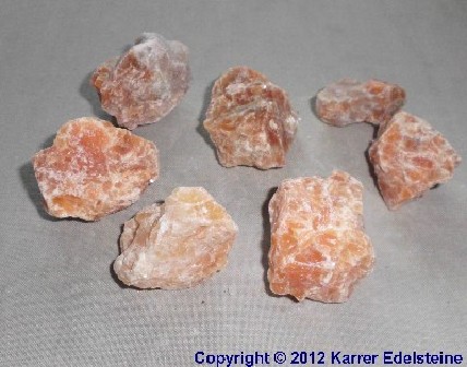 Orangencalcit Rohmineralien Gruppe