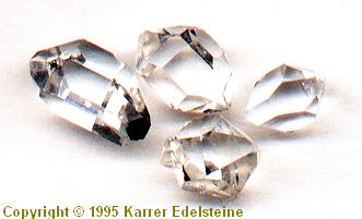 Bergkristall, Herkimer Diamanten in Gruppe