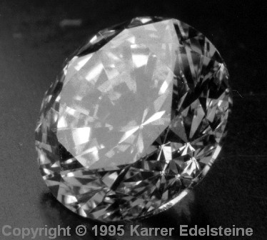 Diamantimitation in Brilliantschliff aus Strass Glas