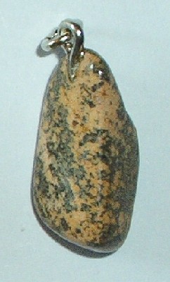Trommelstein Anhnger Leopardenfelljaspis mit se - Edelstein Mineral Heilstein Schmuck kaufen
