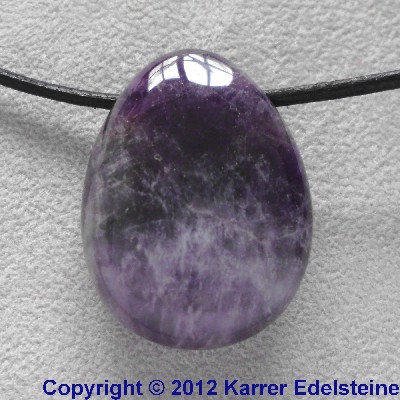 Tropfen Anhnger Amethyst mit Bohrung - Edelstein Mineral Heilstein Schmuck kaufen