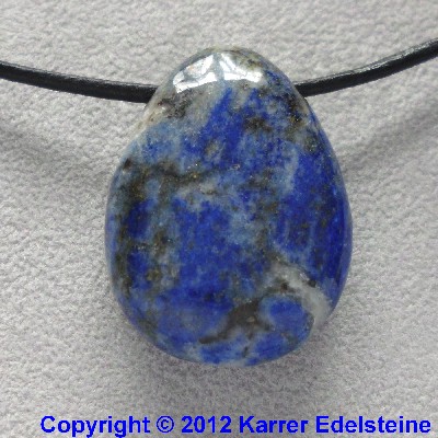 Tropfen Anhnger Lapislazuli mit Bohrung - Edelstein Mineral Heilstein Schmuck kaufen