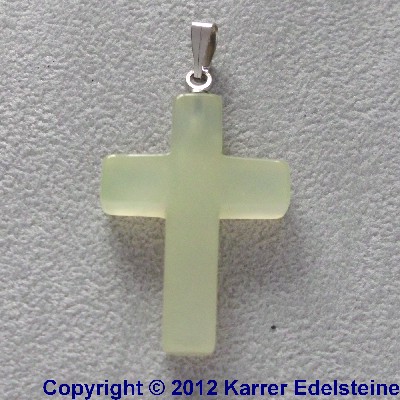 Anhnger China Jade Kreuz mit se fr 2,95 Euro - Edelstein Mineral Heilstein Schmuck kaufen