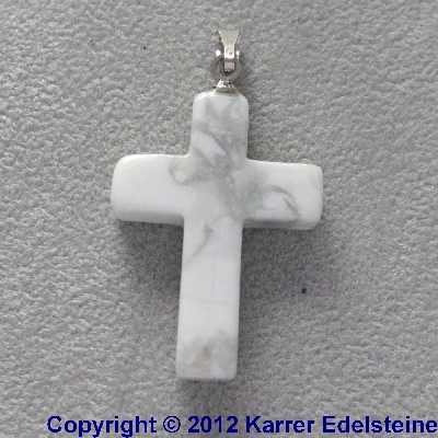 Anhnger Magnesit Kreuz mit se fr 2,95 Euro - Edelstein Mineral Heilstein Schmuck kaufen