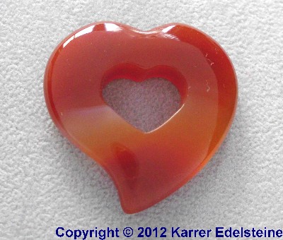 Roter Achat Romantic Hearts Anhnger fr 9,95 Euro - Edelstein Mineral Heilstein Schmuck kaufen