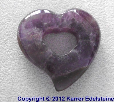 Amethyst Romantic Hearts Anhnger fr 9,95 Euro - Edelstein Mineral Heilstein Schmuck kaufen