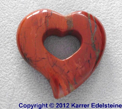 Roter Jaspis Romantic Hearts Anhnger fr 9,95 Euro - Edelstein Mineral Heilstein Schmuck kaufen