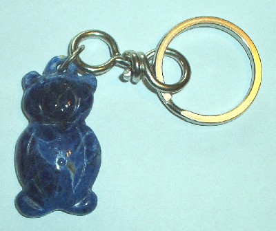 Schlsselanhnger mit Sodalith Teddy. Handgearbeitet - Edelstein Mineral Heilstein kaufen