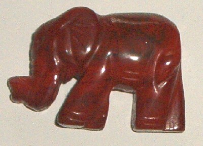 Anhnger Elefant Jaspis rot, mit Bohrung