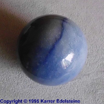 Blauquarz Kugel, 40 mm Durchmesser