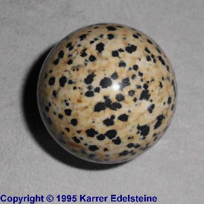 Dalmatiner Jaspis Kugel, 40 mm Durchmesser
