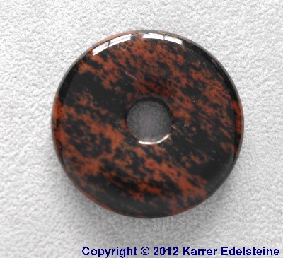 Mahagoni Obsidian Donut, 30 mm