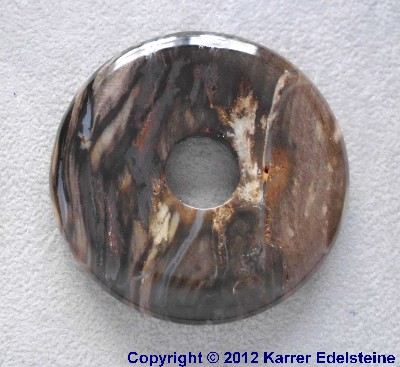 Versteinertes Holz Donut, 40 mm