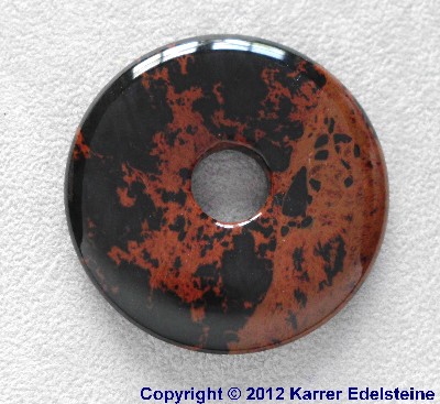 Mahagoni Obsidian Donut, 40 mm