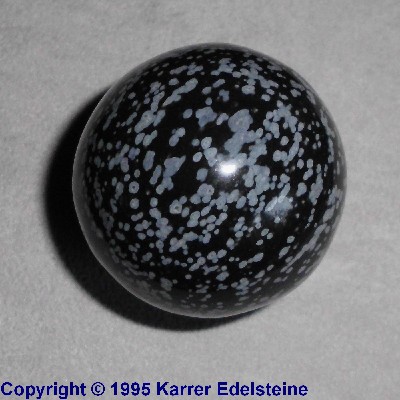 Schneeflockenobsidian Massagekugel, 40 mm